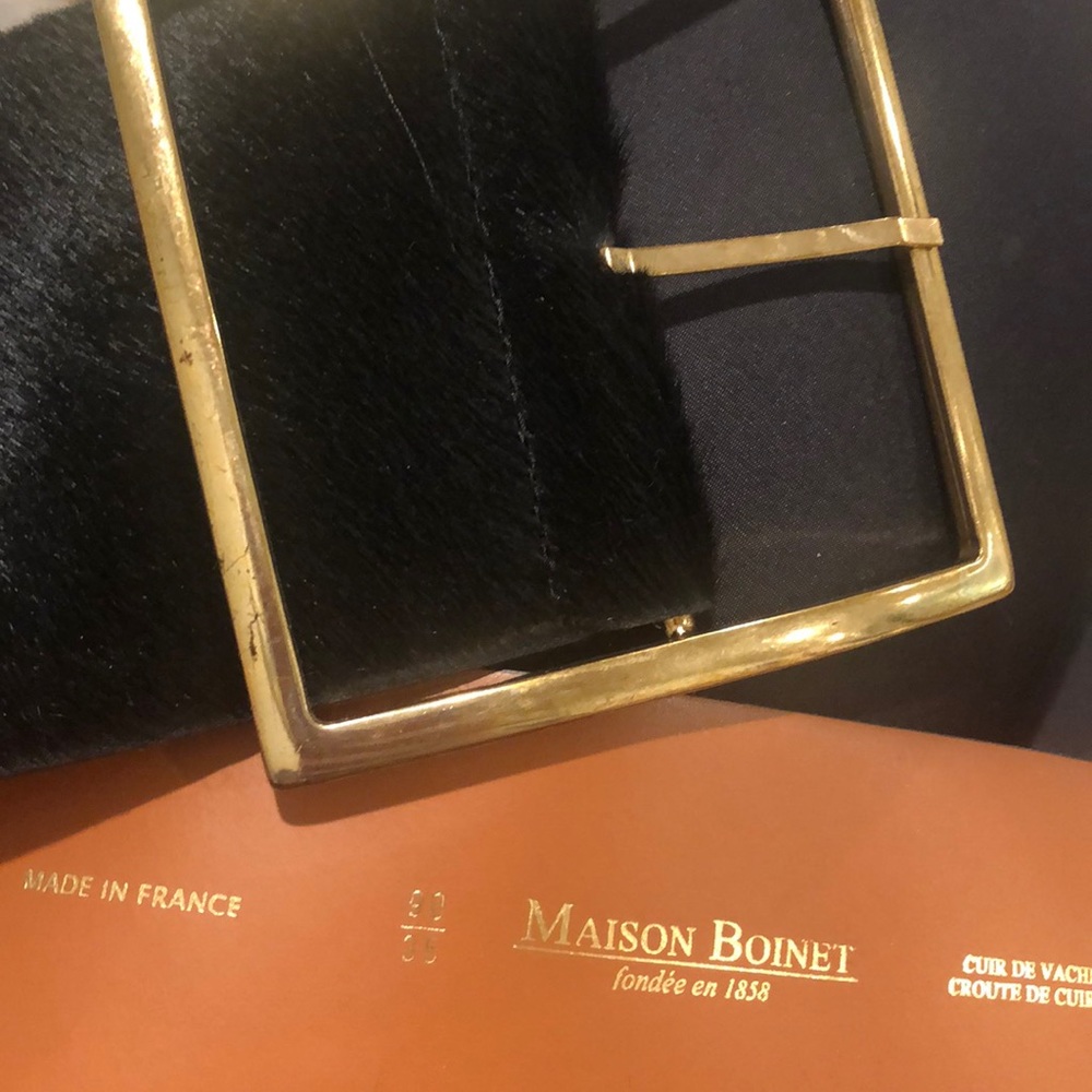 Maison Boinet wide pony hair belt